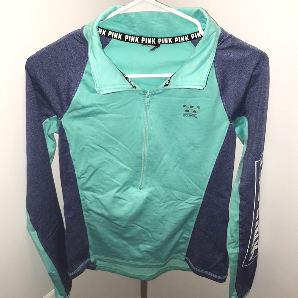 pink vs half zip